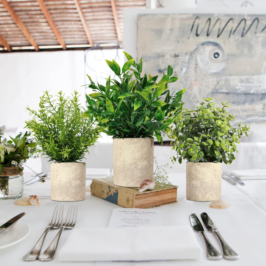 Flexoria 3-Pack Mini Hanging Plants – Faux Greenery with Macrame Hangers