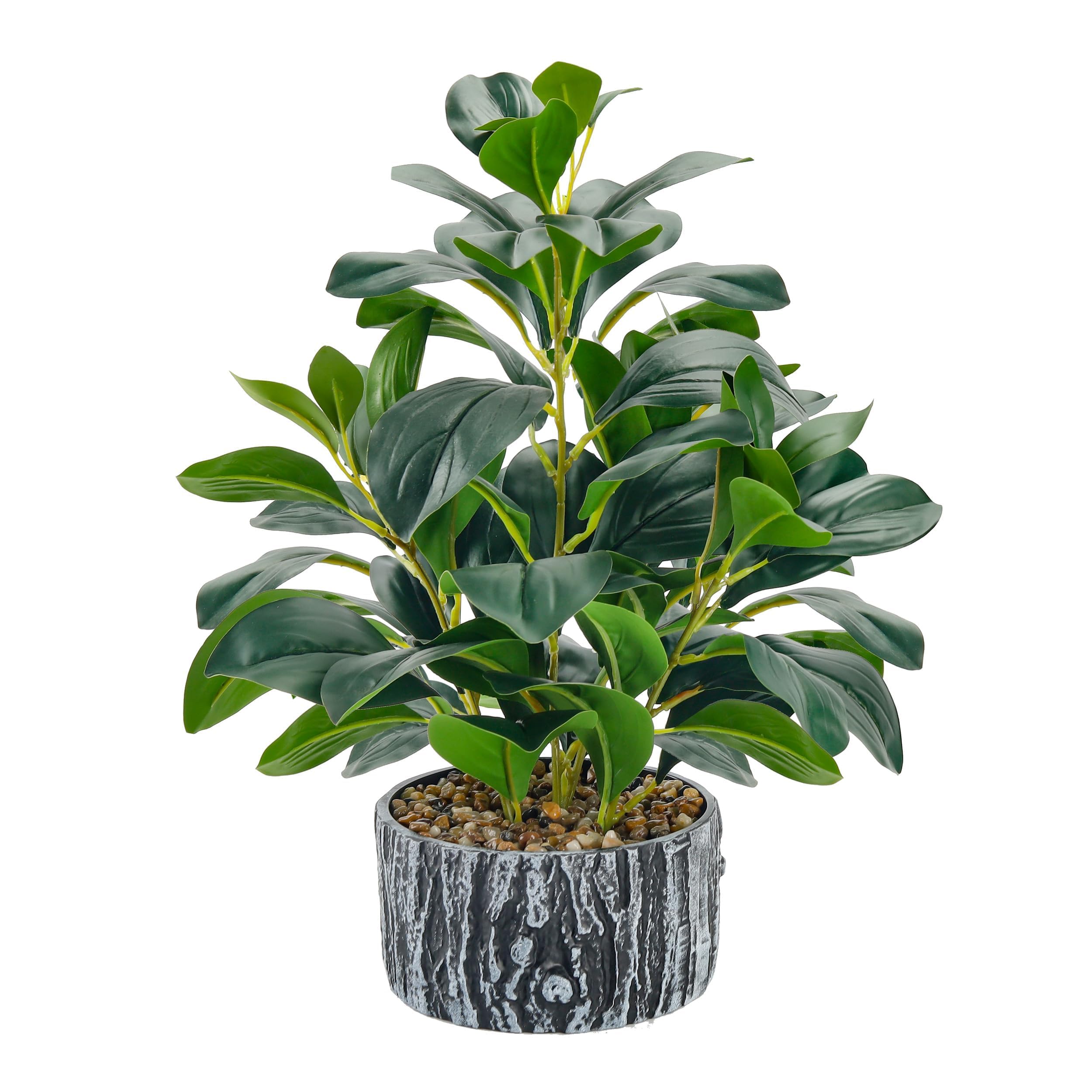 Flexoria Artificial Potted Plants – Striped Pots for Home Decor